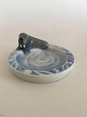 Bing  Grondahl Art Nouveau Ashtray with Whaleross