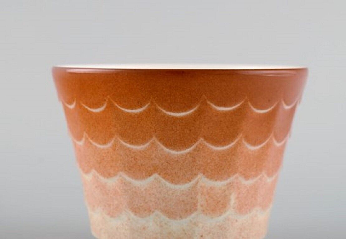 Wilhelm Kåge for Gustavsberg Six flower pot covers in porcelain 1960's