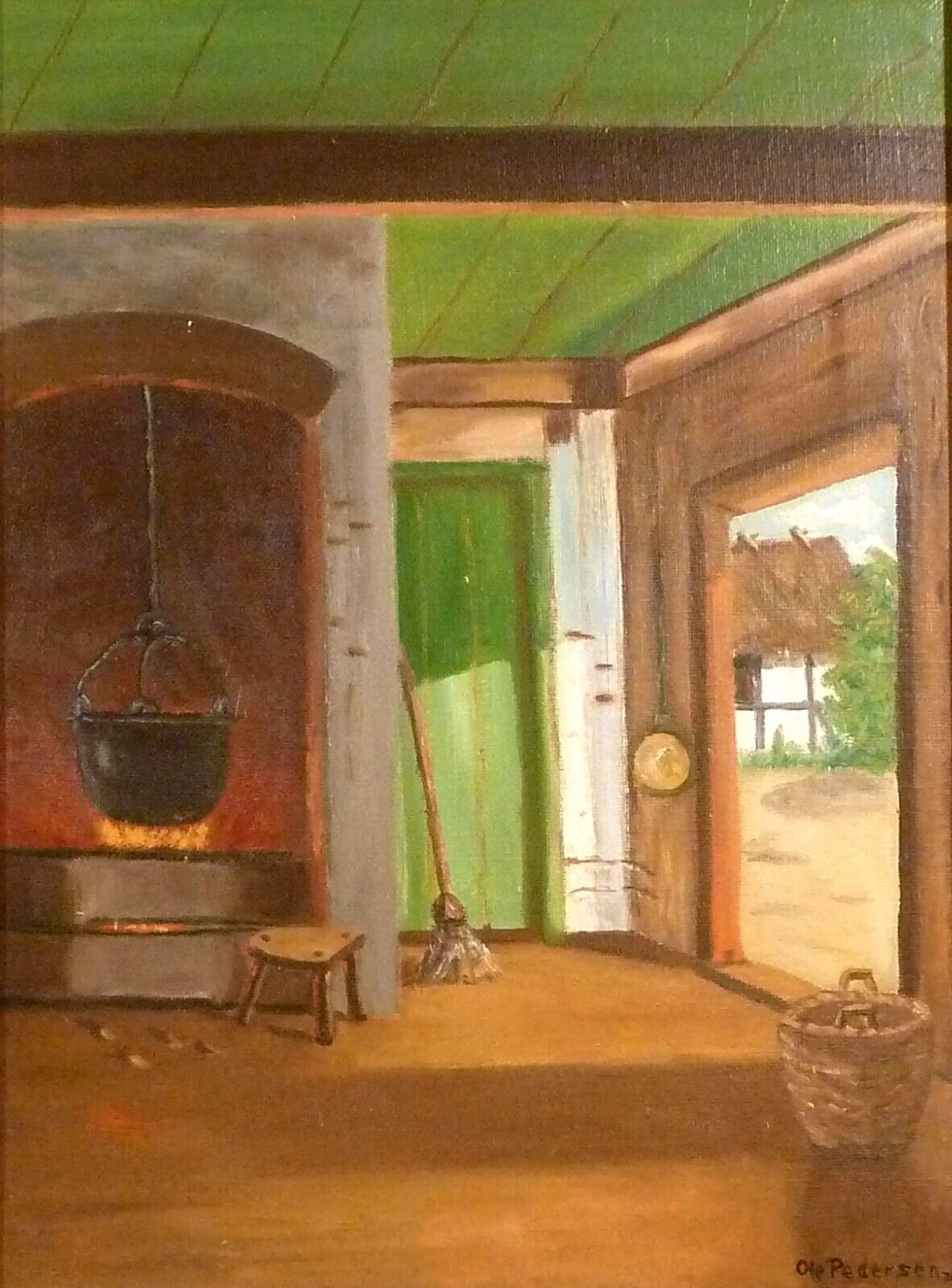 OLE PEDERSEN! FARMHOUSE INTERIOR WITH OPEN DOOR