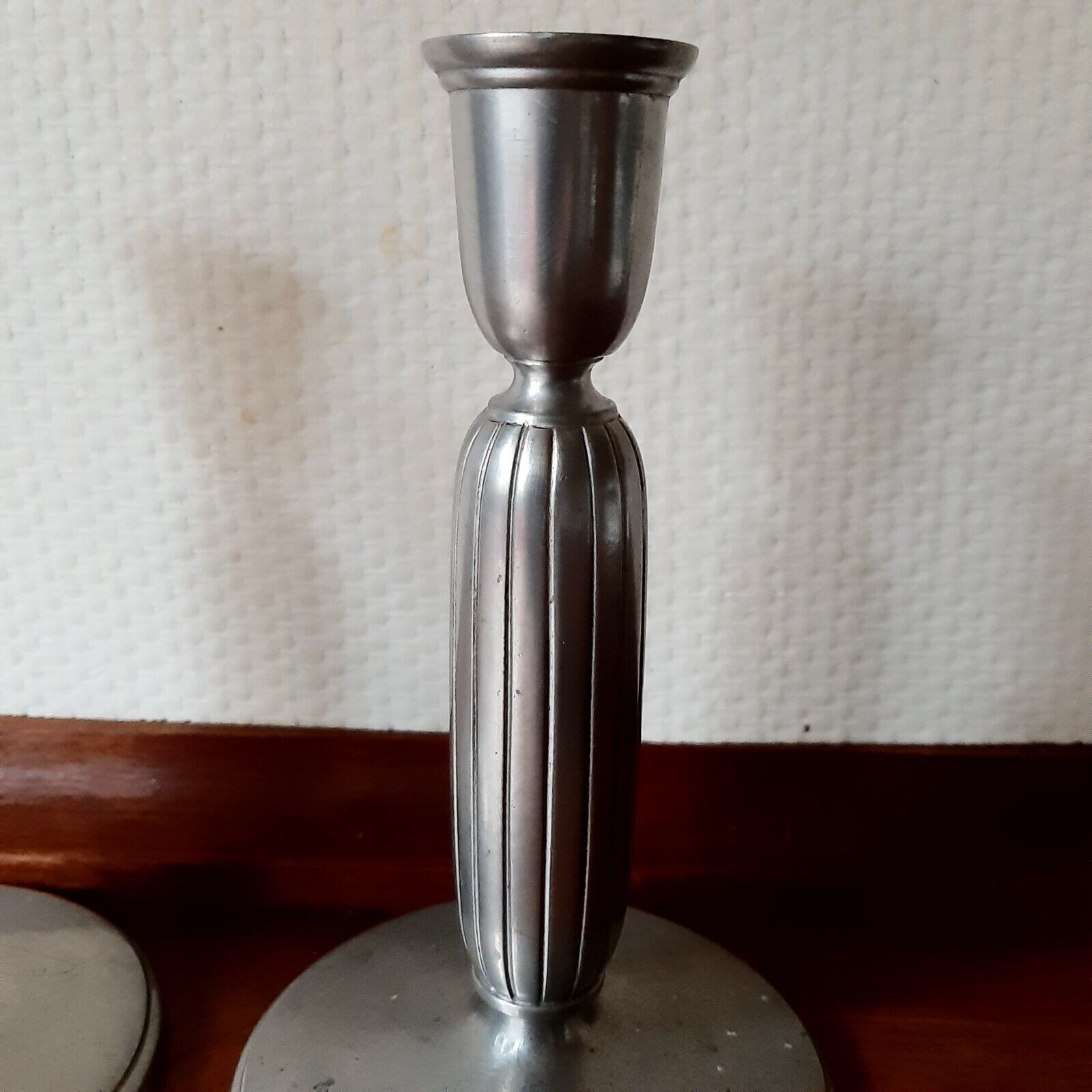 Pair of Pewter Candle Holders Sticks # 2574 JUST ANDERSEN 16 cm