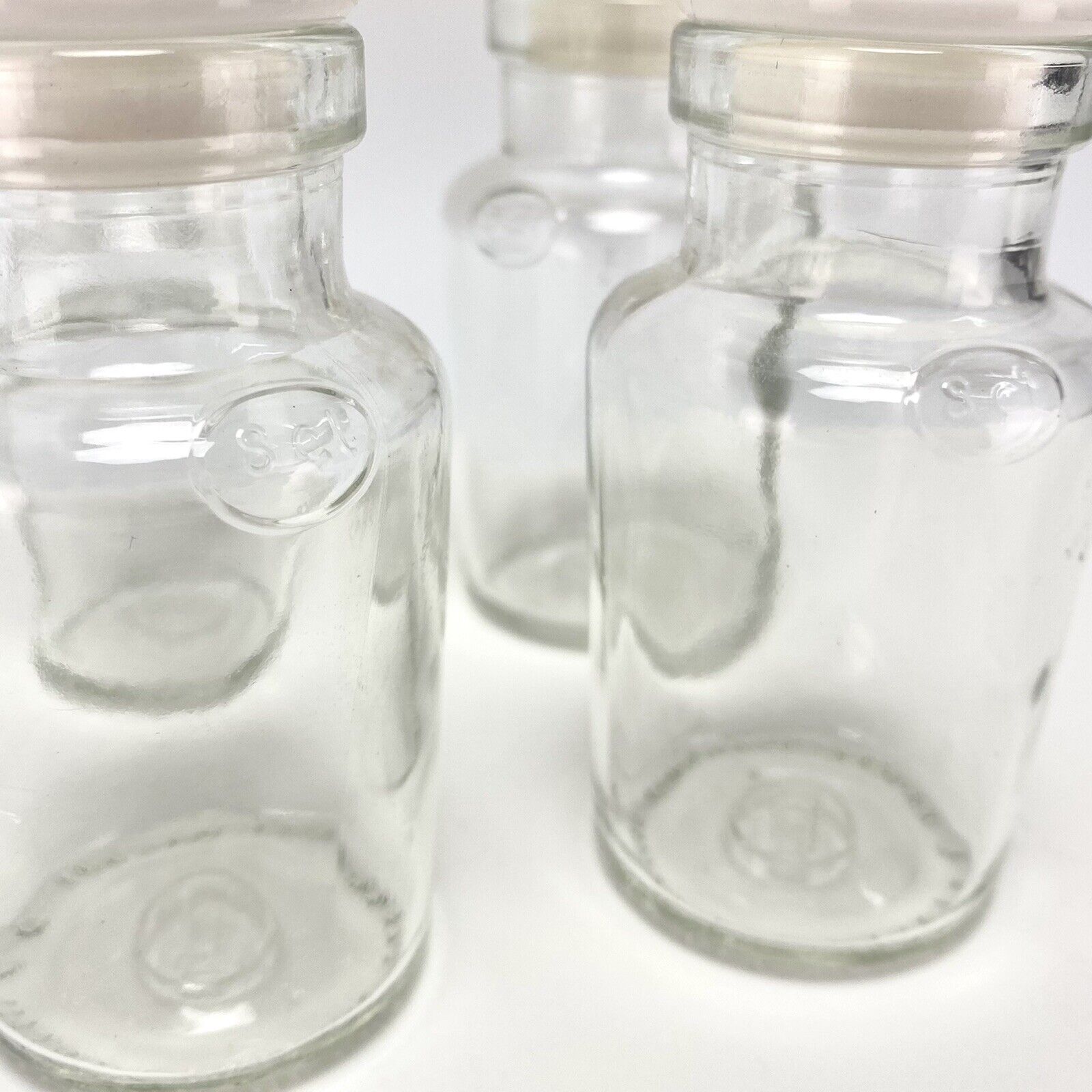 Set of 8 Vintage Iittala Finland Ole Palsby Design Spice Jars Glass 8cl Kitchen