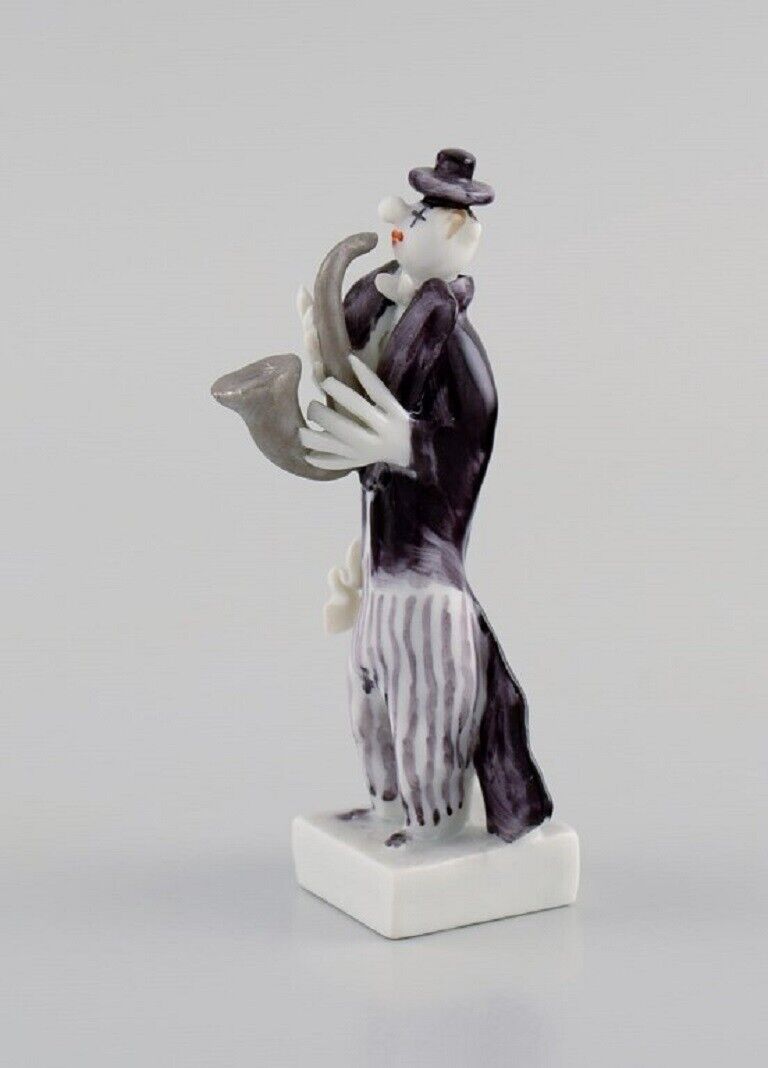 Peter Strang (b1936) for Meissen Figure in hand-painted porcelain Saxophonist