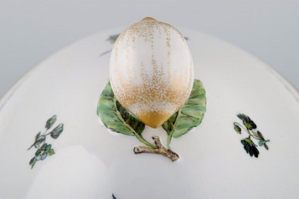 Royal Copenhagen lidded tureen in hand-painted porcelain with bird motifs