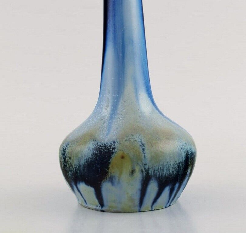 Gentil Sourdet France Long-necked vase in glazed stoneware Mid-20th C