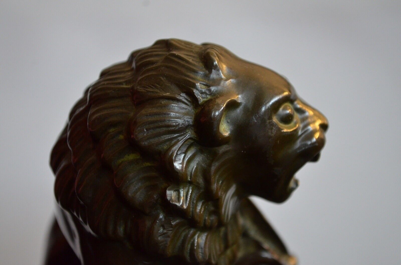 JUST ANDERSEN Art Deco Metal Figurine Lion Statue Denmark Pen Holder D 1931 Vase