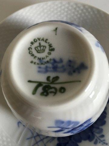 Royal Copenhagen Blue Flower Curved Coffee Cup and Saucer No 1870