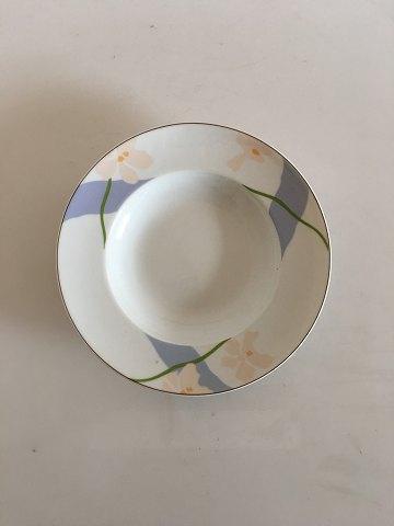 Bing  Grondahl Blue Orchid Deep Plate No 323