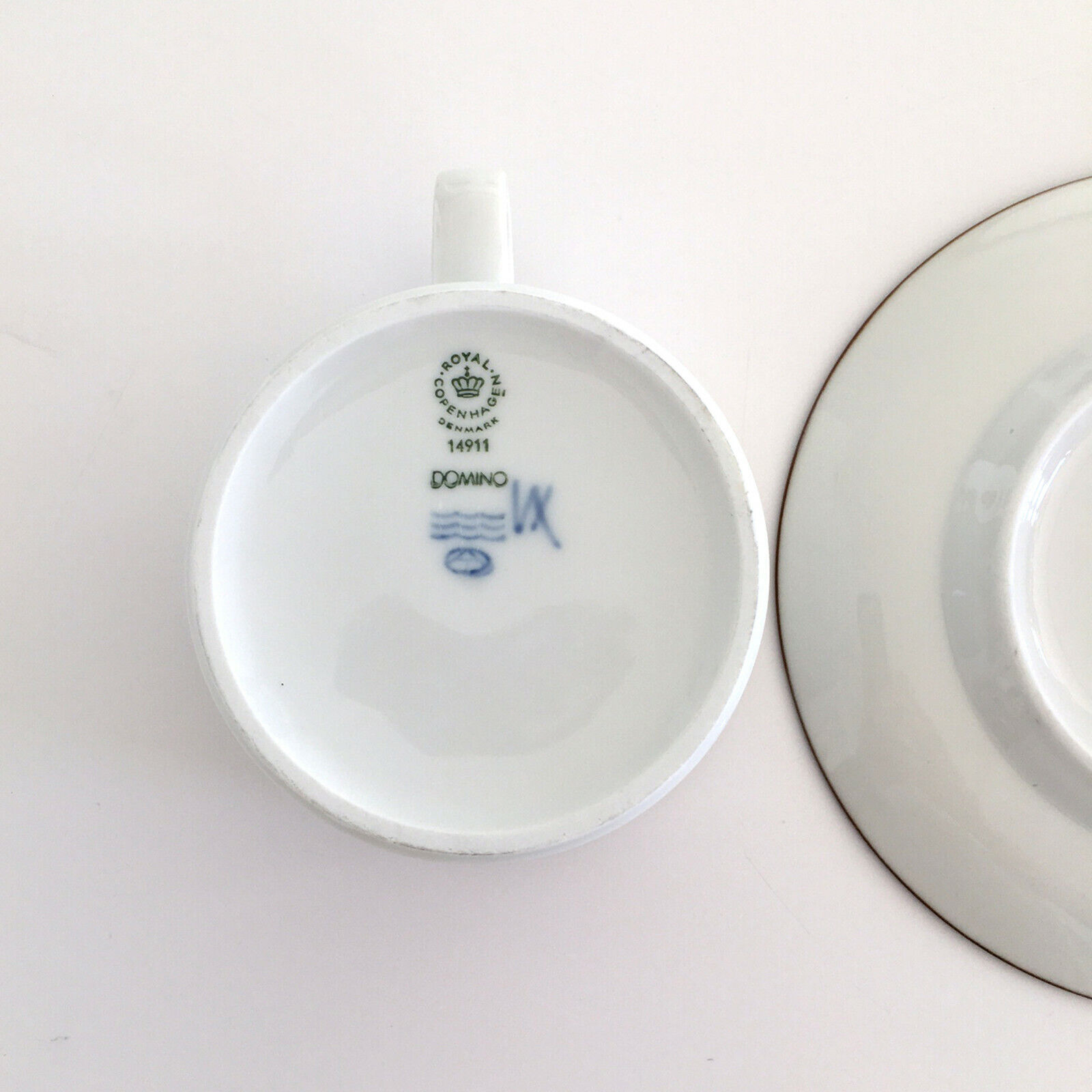 Royal Copenhagen DOMINO Teacups Mugs Mid Century Modern Anne Marie Trolle 1969