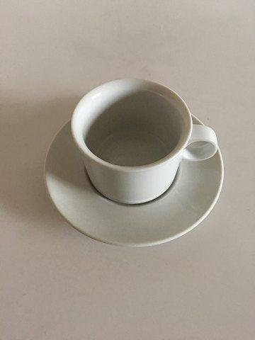 Royal Copenhagen White Domino Coffee cup and saucer