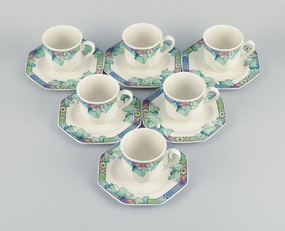 Villeroy  Boch Germany Six-person "Pasadena" porcelain coffee service