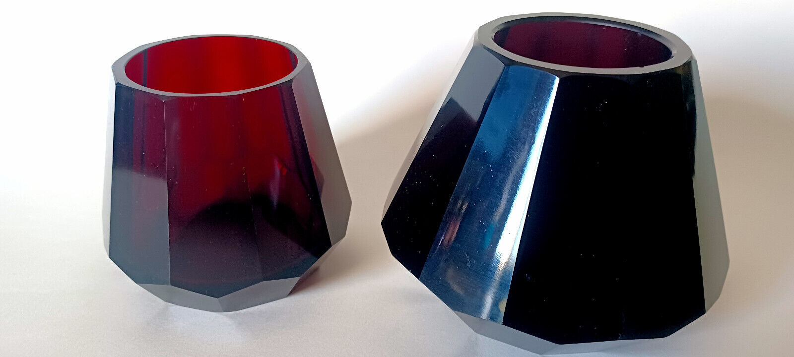 2 vintage / antique Austrian vases by Josef Hoffmann Moser around 1920