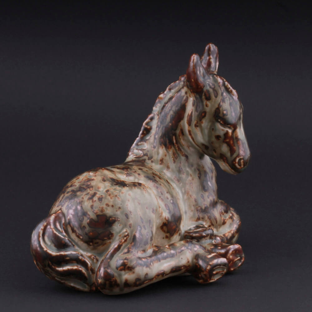 Royal Copenhagen Knud Kyhn Laying Foal # 21516  Stoneware MADE IN DENMARK