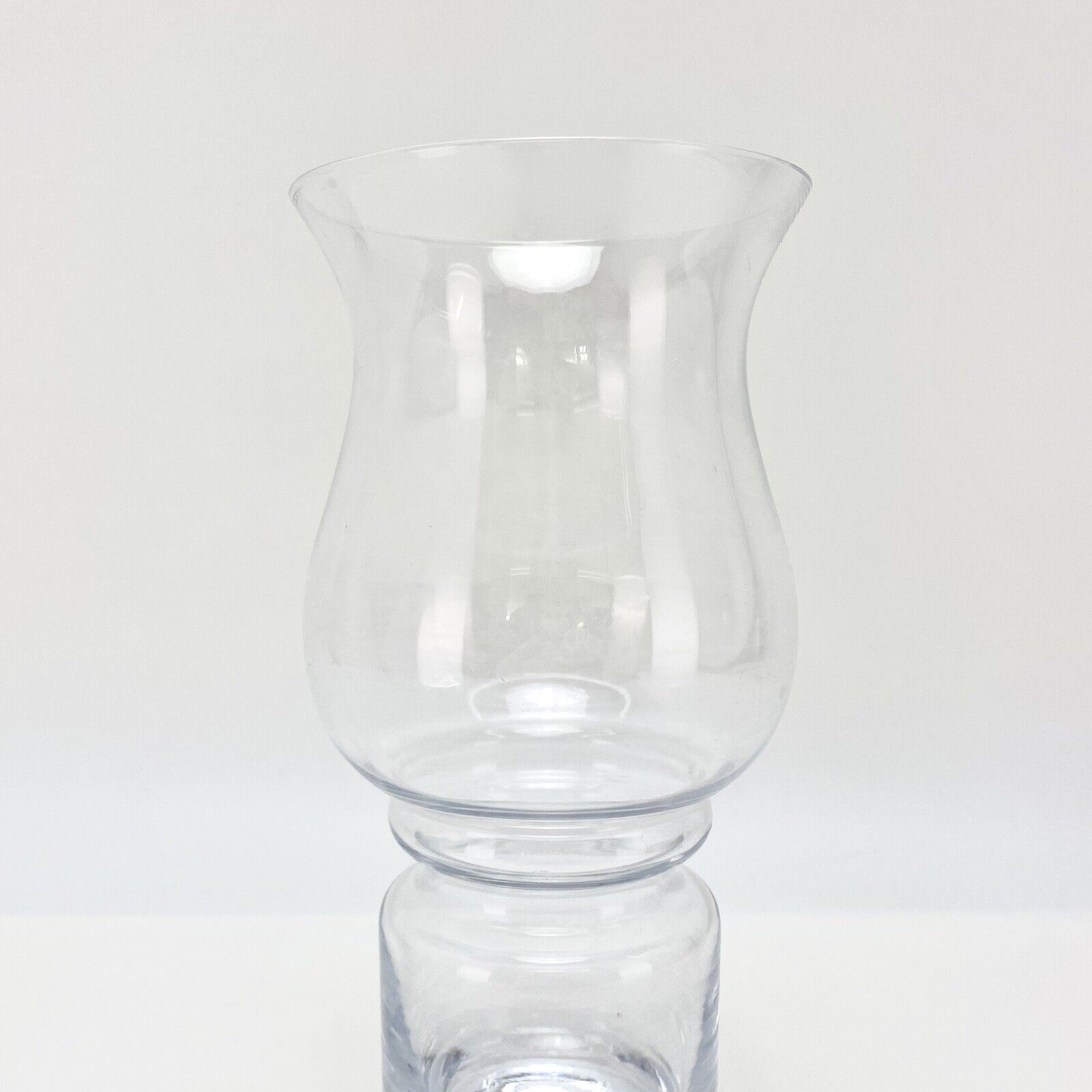 Vintage Finnish MCM Riihimaen Lasi Tamara Aladin Tulppaani Vase Clear Glass