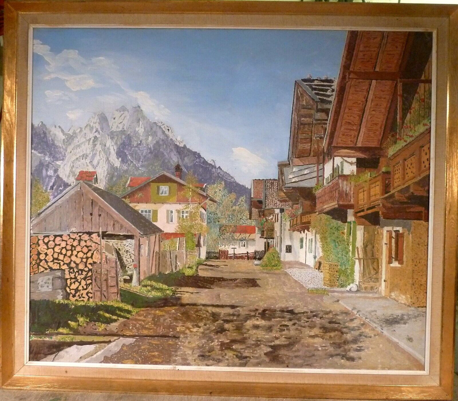 UNIDENTIFIED ARTIST! VILLA SCENERY FROM THE ALPS MOUNTAINS