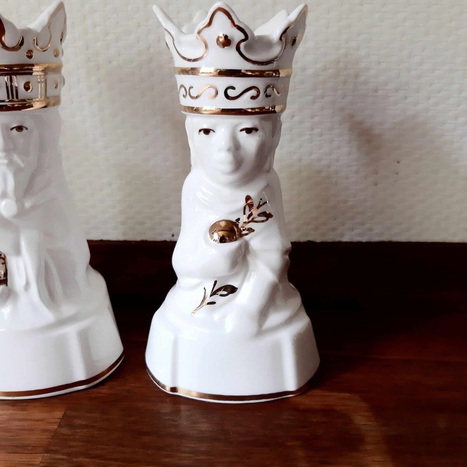 Set of 3 WISE MEN w Gold Fajance by Rasmus Harboe for ROYAL COPENHAGEN