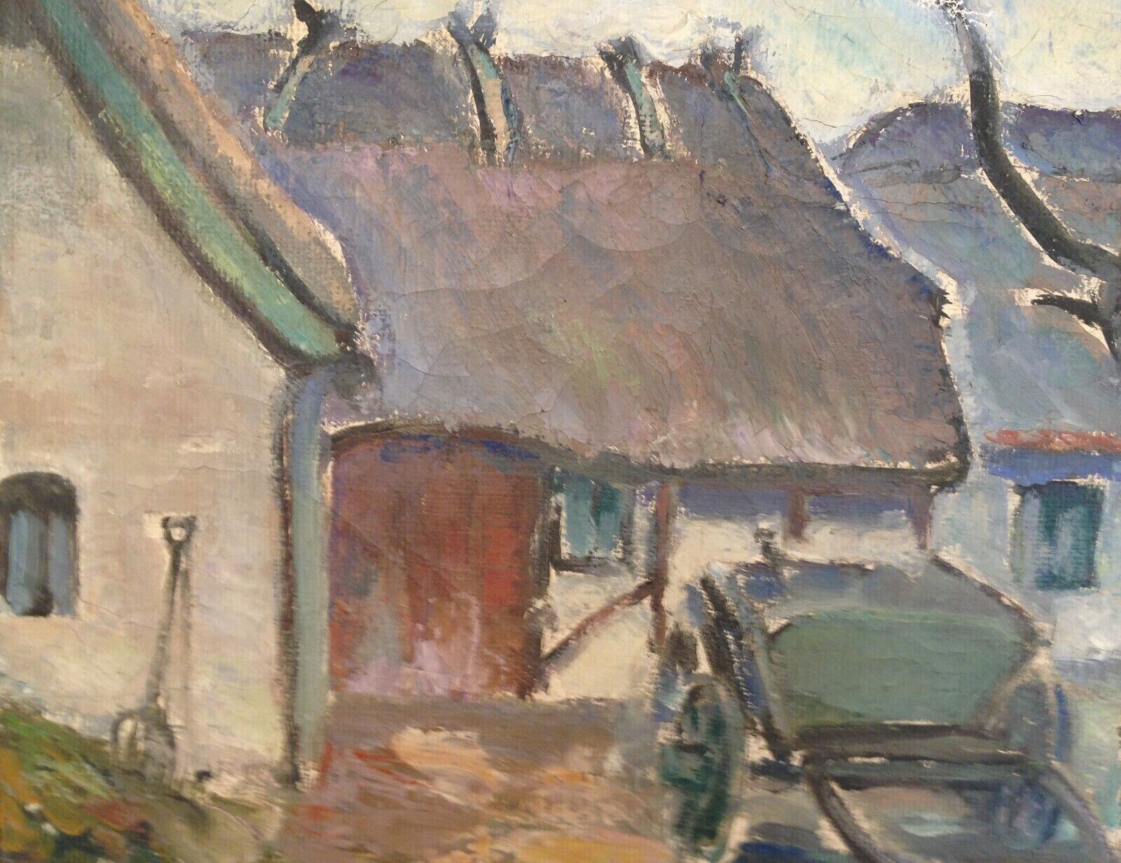 The old farm Oil painting dated 1940