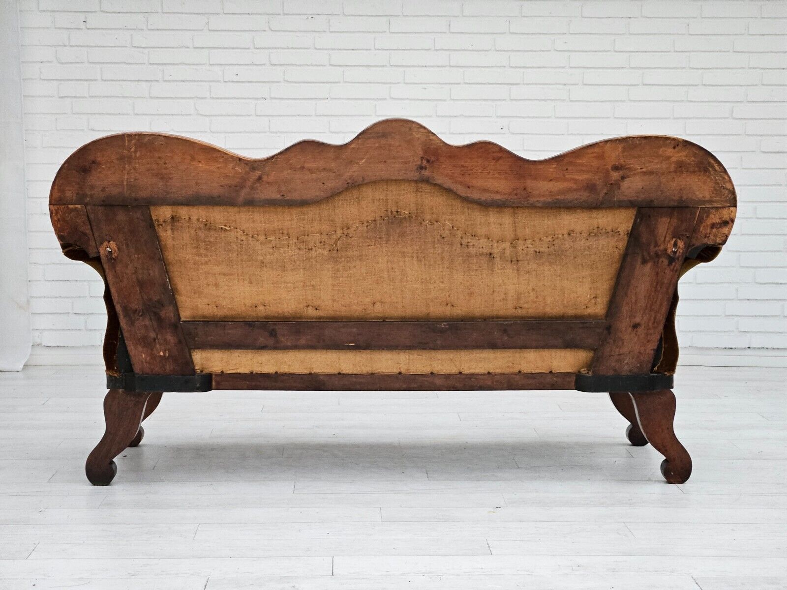 1930s Danish 2 seater sofa ash wood original condition