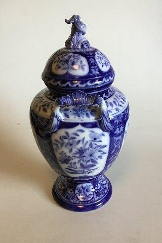 Royal Copenhagen Unique Potpourri Jar with Flower decoration in blue by Anna