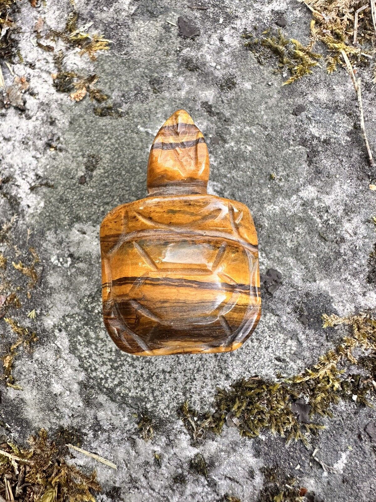 Handmade Turtle Made From Natural Tigereye Stone