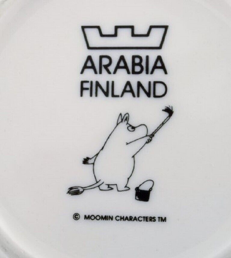 Arabia Finland Two porcelain bowls with motifs from "Moomin" Late 20th C