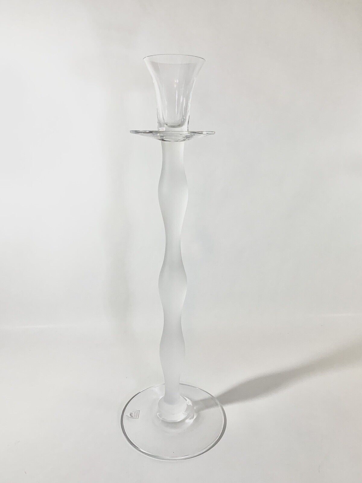 Orrefors Celeste Anne Nilsson White Clear Candle Holder 37 cm 145 inch