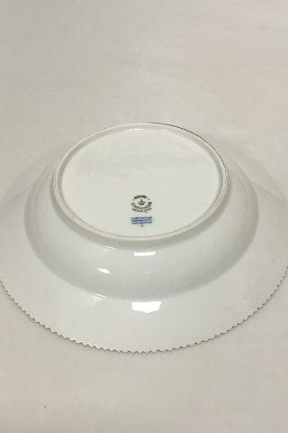 Royal Copenhagen White Flora Danica Pearl Pattern Deep Plate No 3545