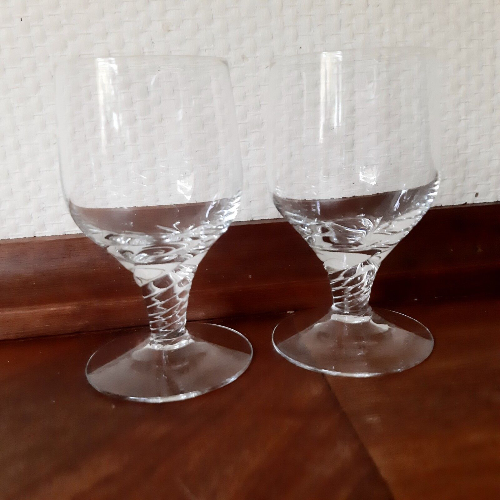 2 x TWIST / AMAGER Port Wine Glasses 85 cm JACOB E BANG for Kastrup HOLMEGAARD