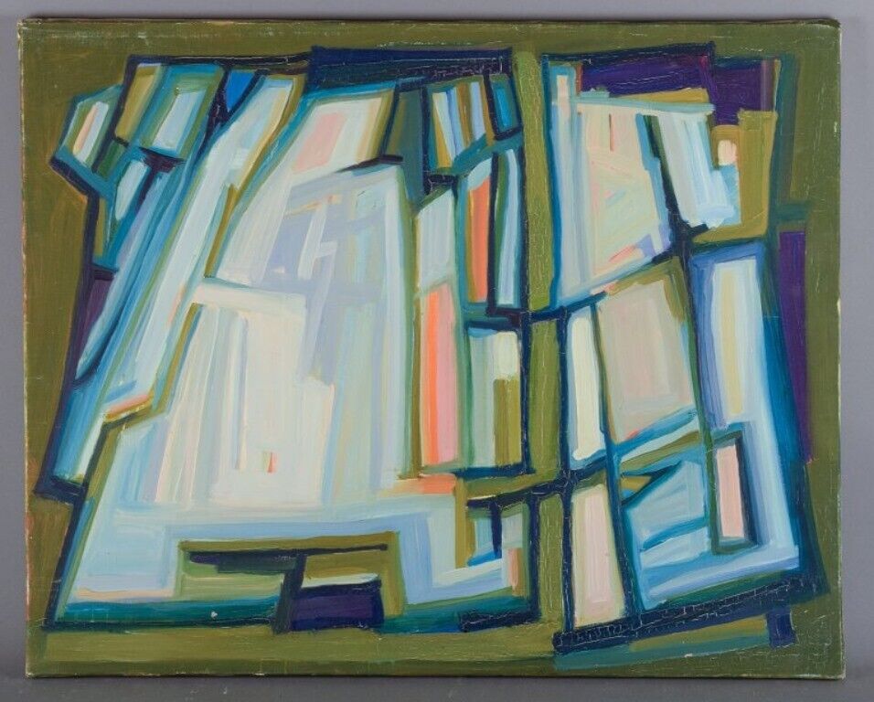 Monique Beucher (1934) French artist Oil on canvas Abstract composition