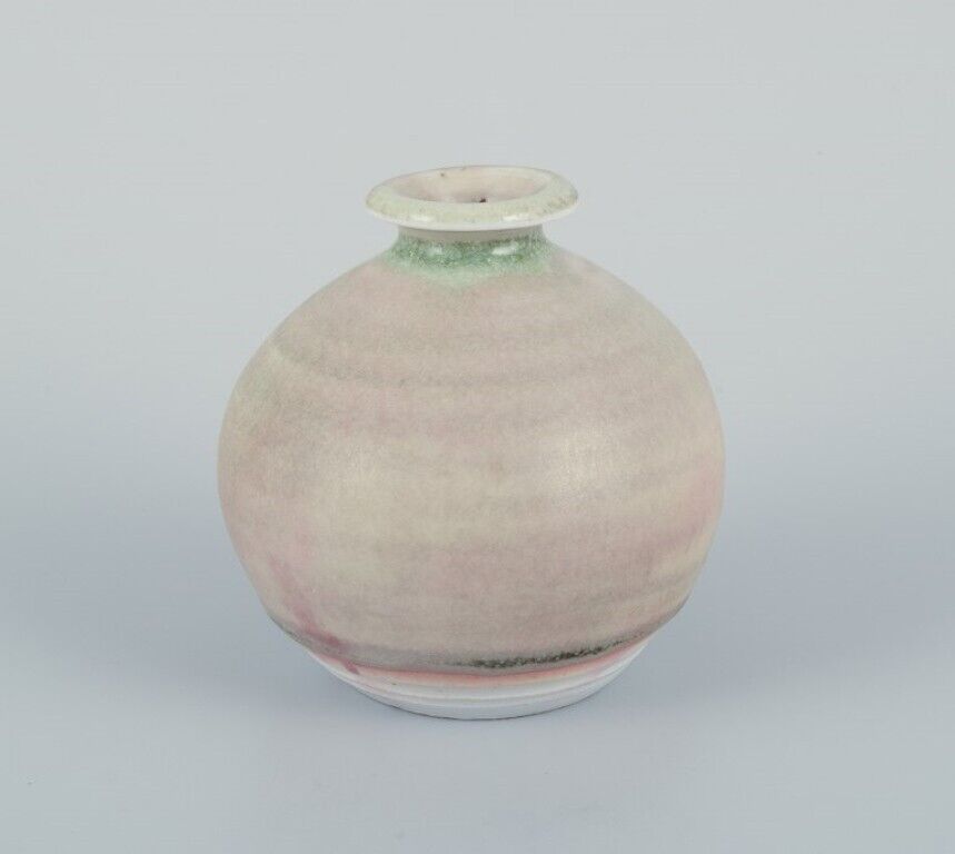 Elly Kuch and Wilhelm Kuch Two ceramic vases Sand-colored glaze 1980s