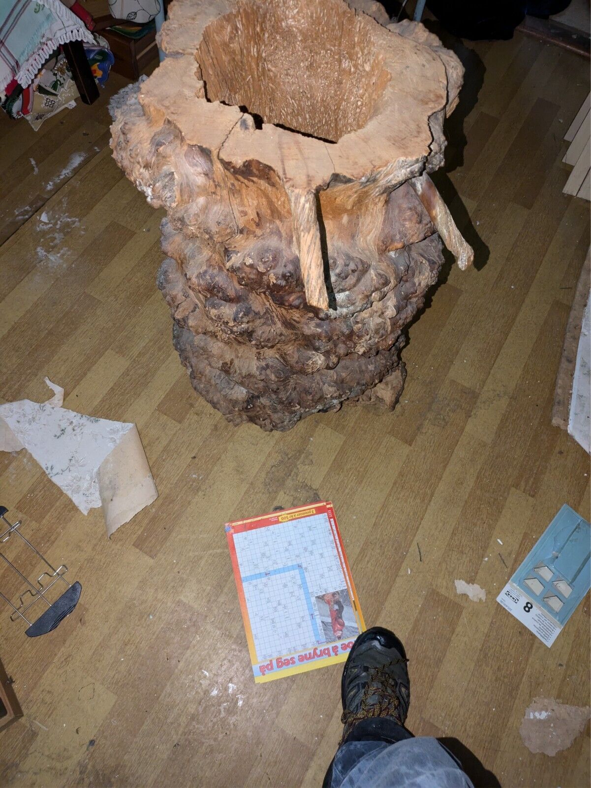 burl wood 110cm x 40cm