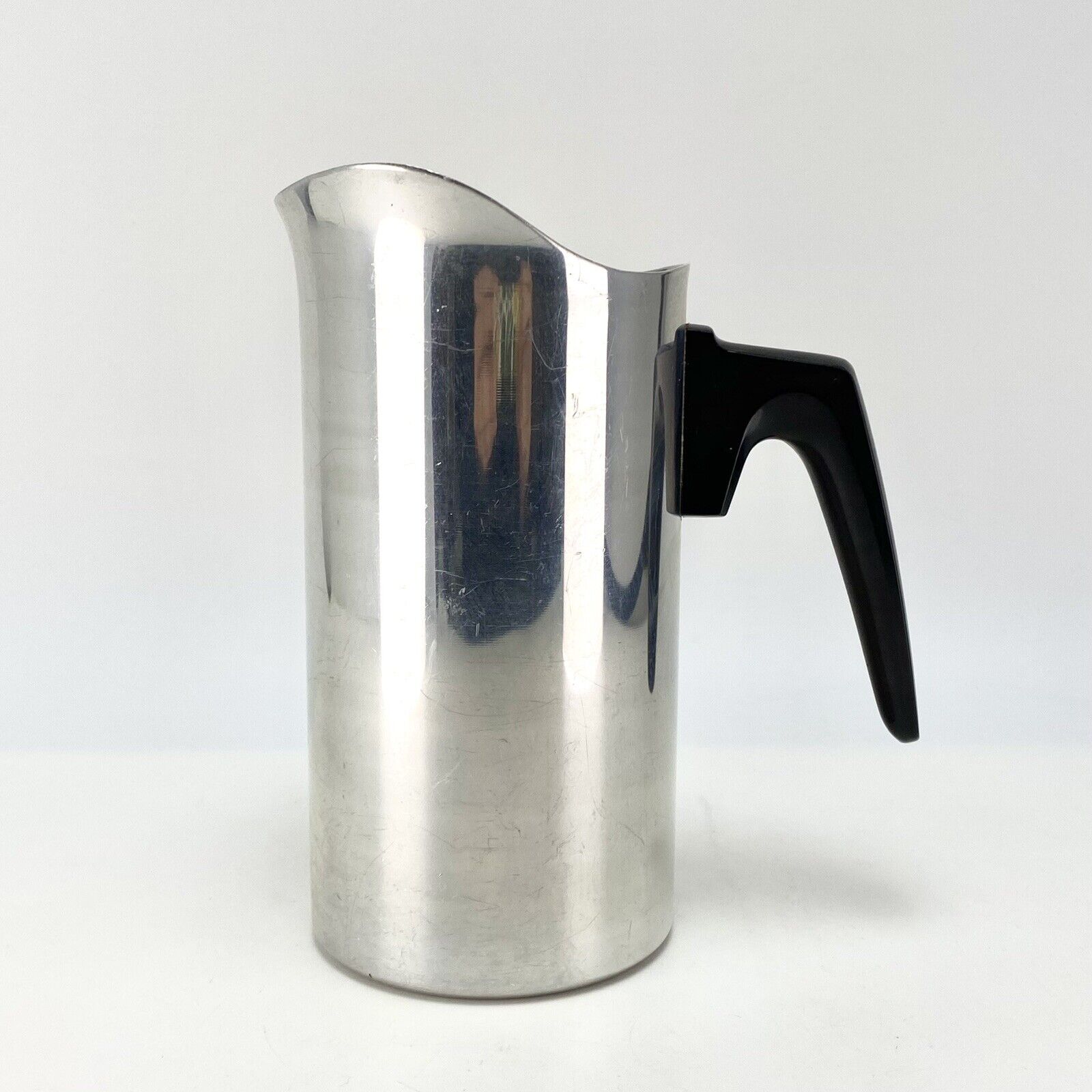 Vtg Danish 1960s MCM Aluminium Pitcher Jug Silver Erik Herlow Design Barware