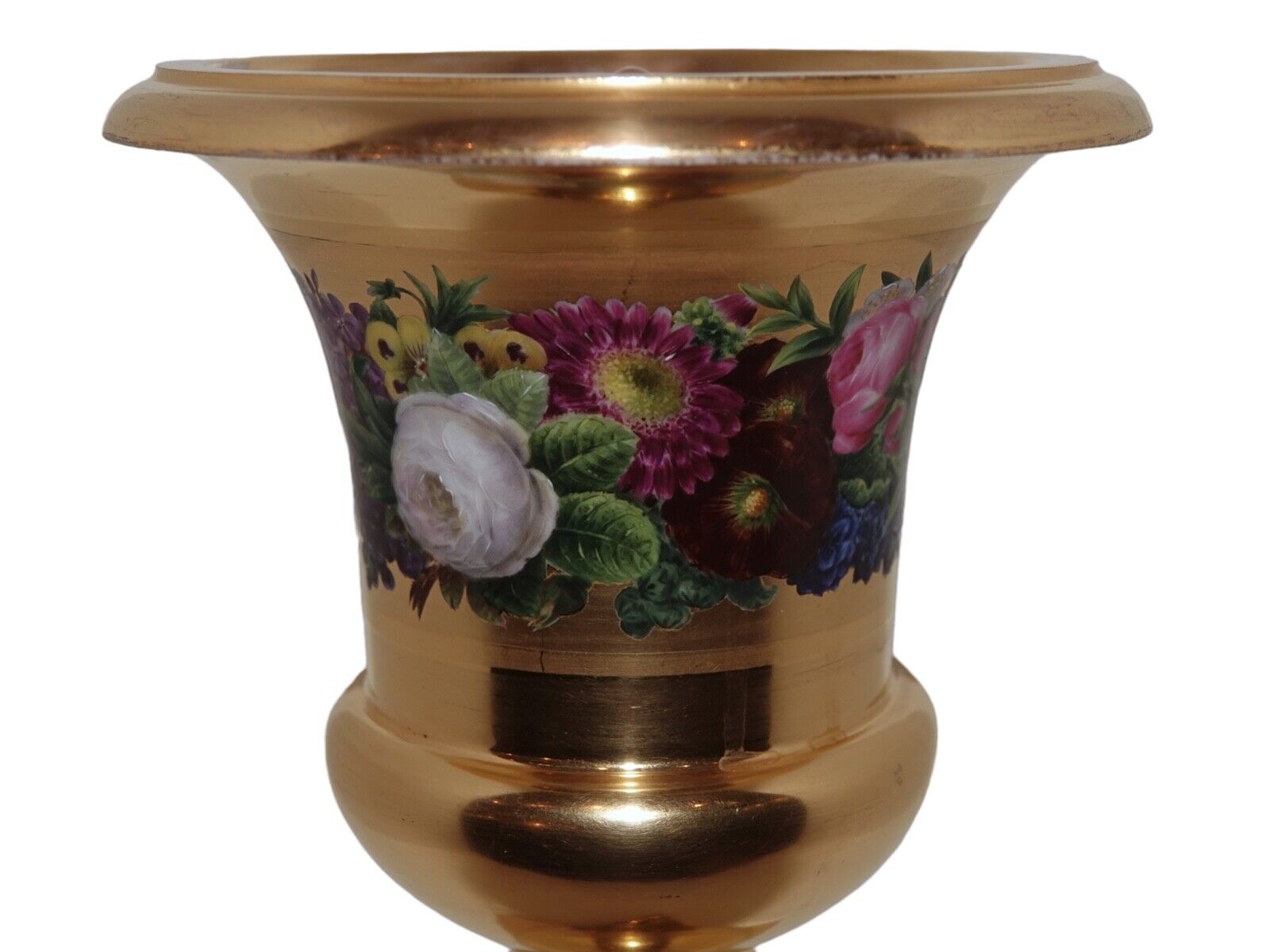 Royal Copenhagen Amazing Lidded Gold vase from 1850 by Klein