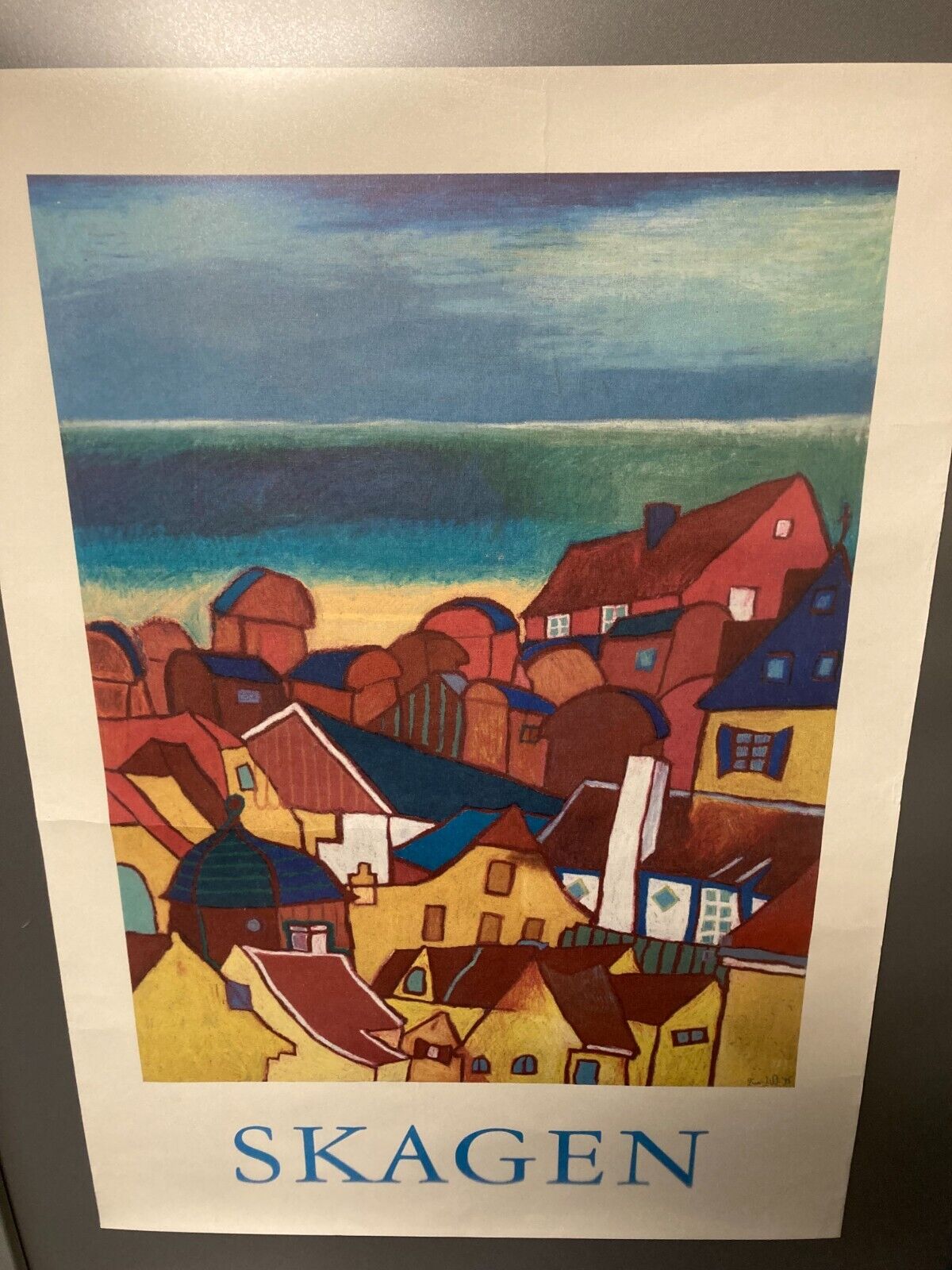 Skagen Denmark Lithograph Hand Signed Dated 1995 Art Print 63x44cm