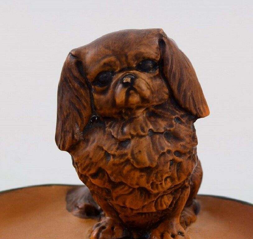 Ipsen's Denmark Bowl in hand-painted glazed ceramics with Pekingese