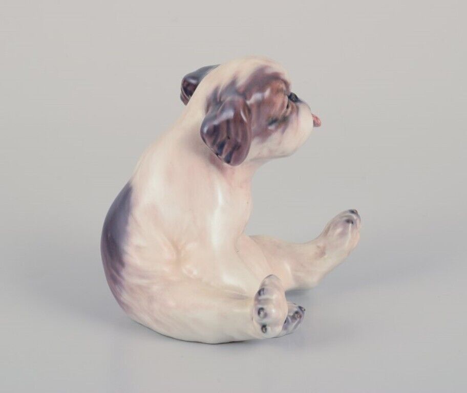 Dahl Jensen porcelain figurine of a Pekingese puppy 1930s