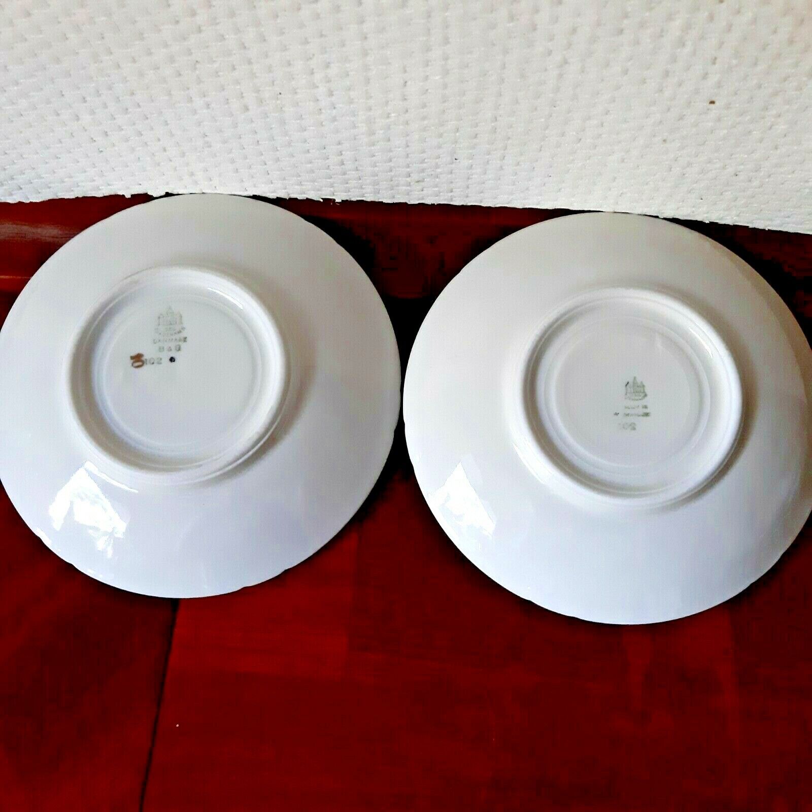 2 Coffee sets # 102 SAXON FLOWER Creme Bing  Grondahl Royal Copenhagen Fact 1