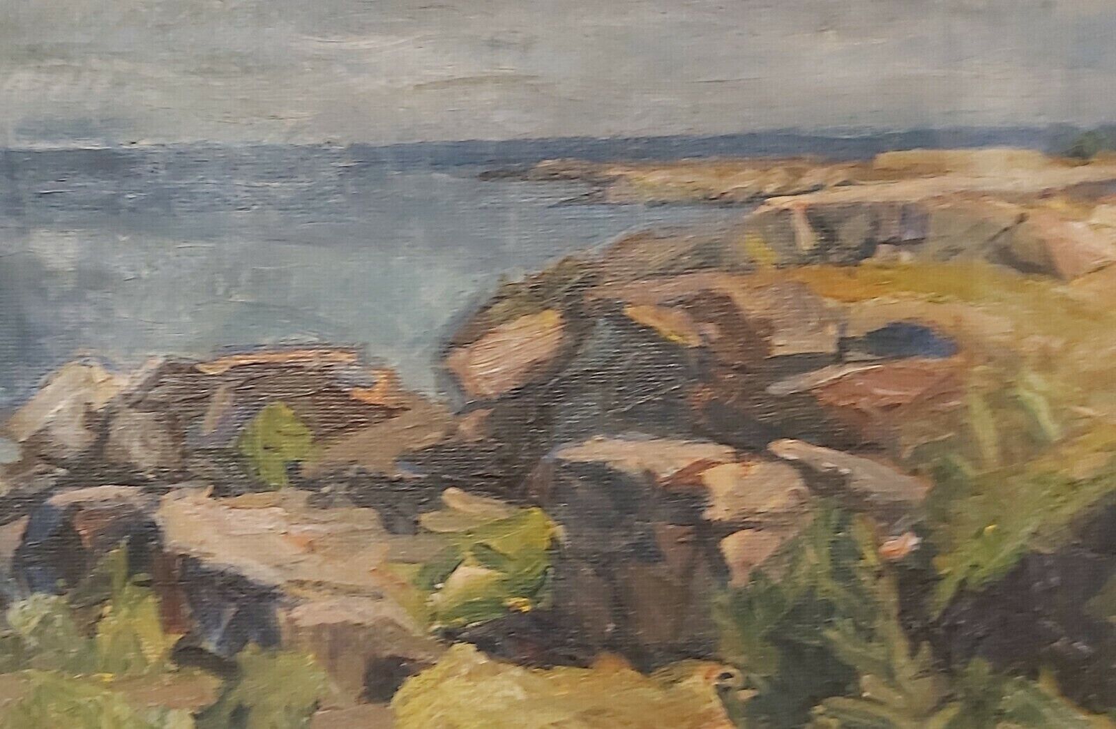 WILD BEACH Original signed oil painting Dated 1970