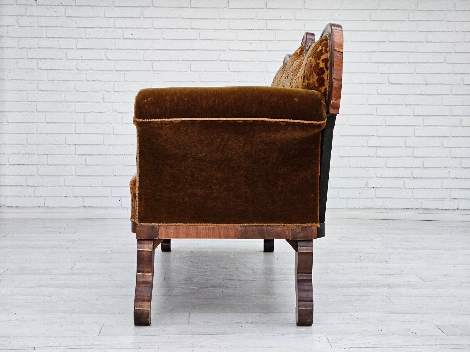 1930s Danish 2 seater sofa ash wood original condition