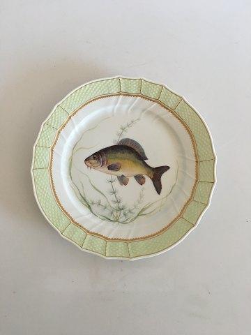 Royal Copenhagen Green Fish Plate No 919/1710 with Cyprinos Carpio