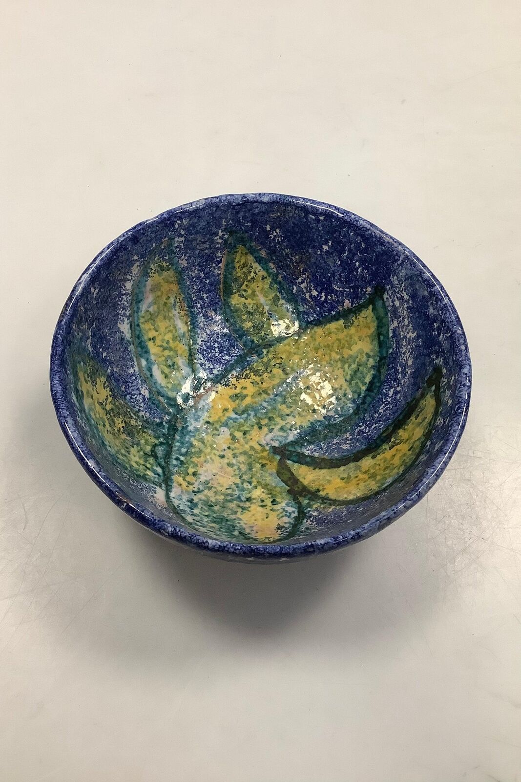 Grethe Reese Ceramics Bowl in blue and yellow