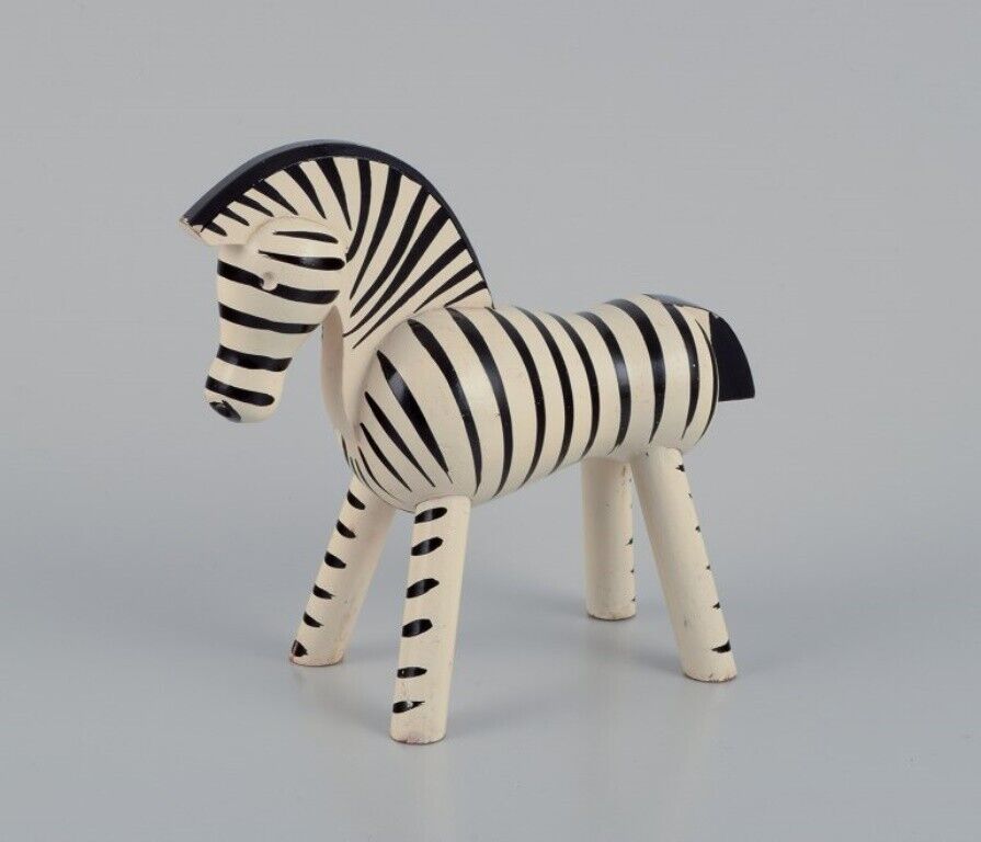 Kay Bojesen well-known Danish designer Wooden figurine of a zebra