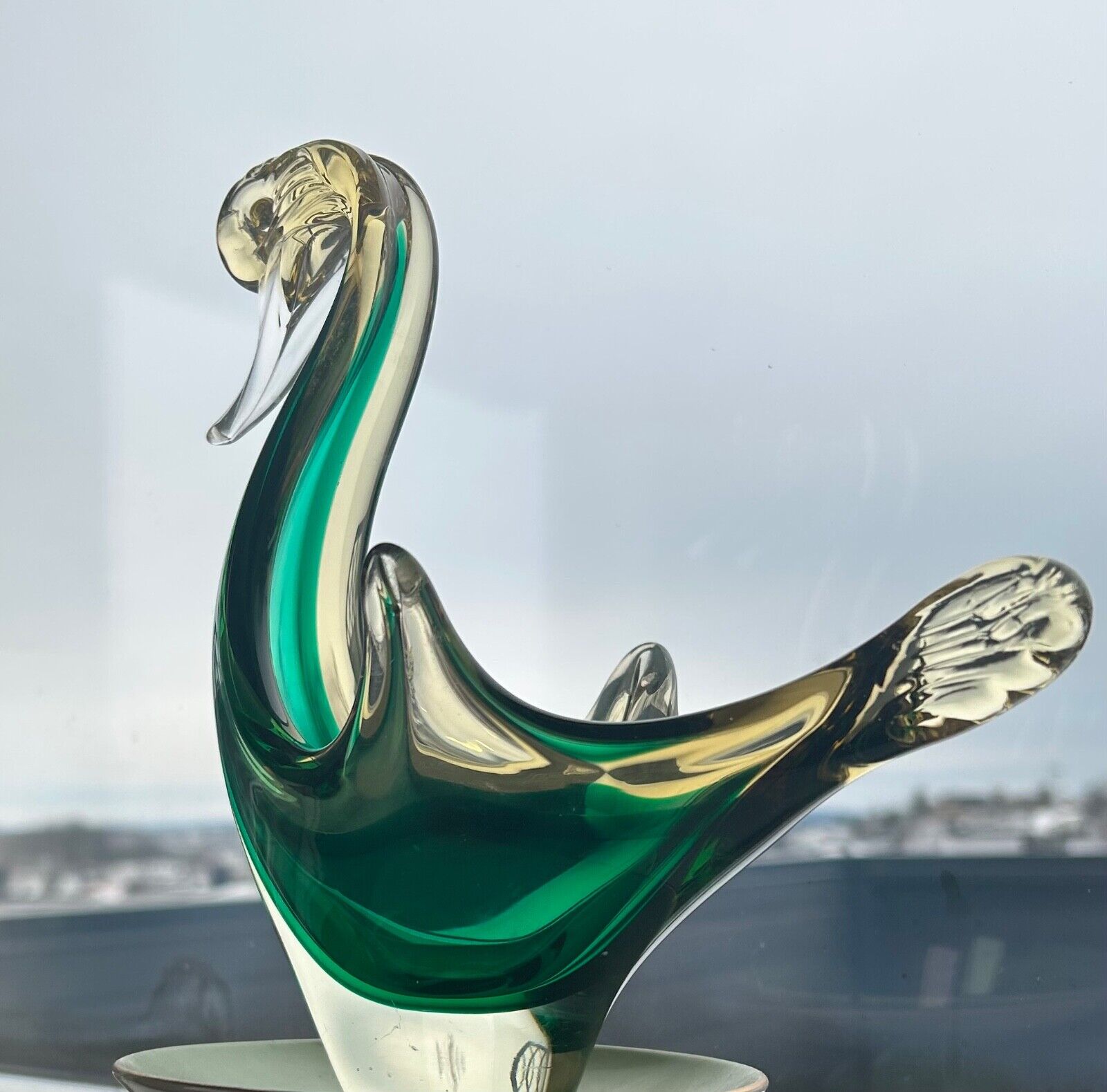 murano glass swan