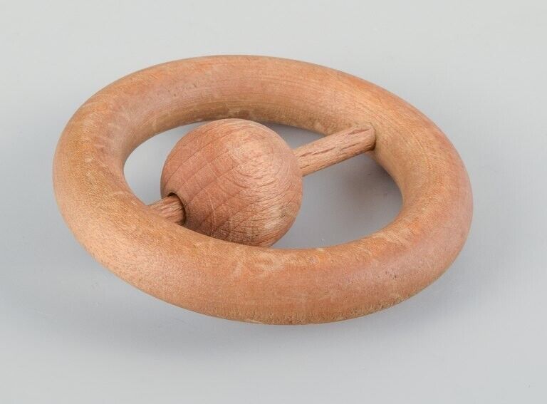 Kay Bojesen Denmark Baby rattle in beech Late 20th century