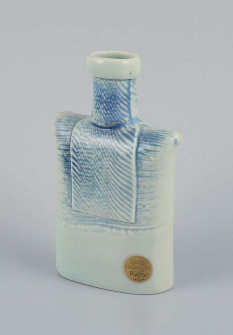 Suzanne Öhlén for Rörstrand Sweden Porcelain vase with glaze in blue tones