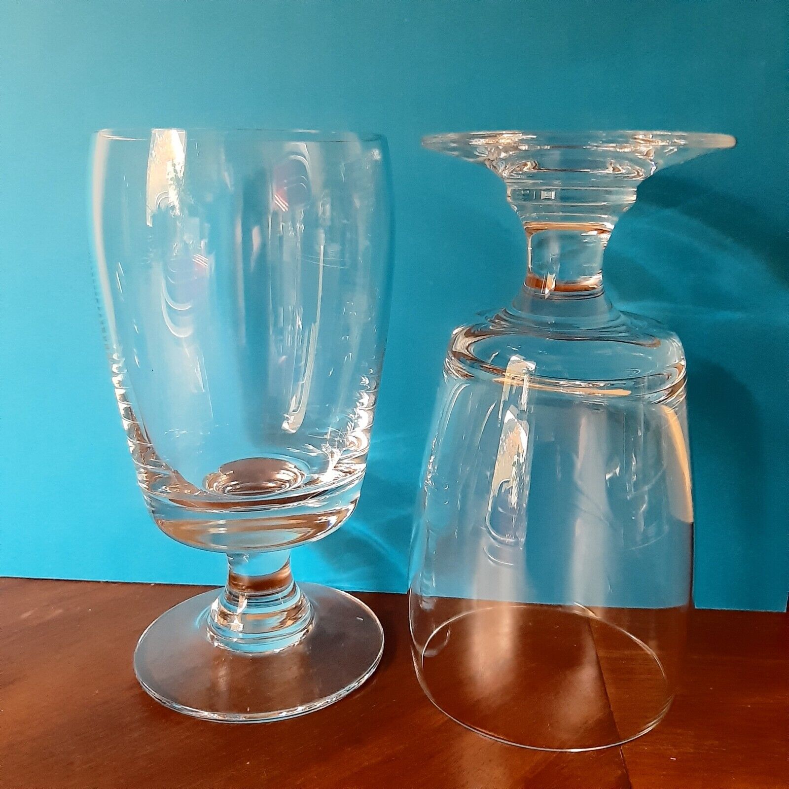 2 x ALMUE Clear BEER glasses  14 cm 27 cl Per Lutken HOLMEGAARD