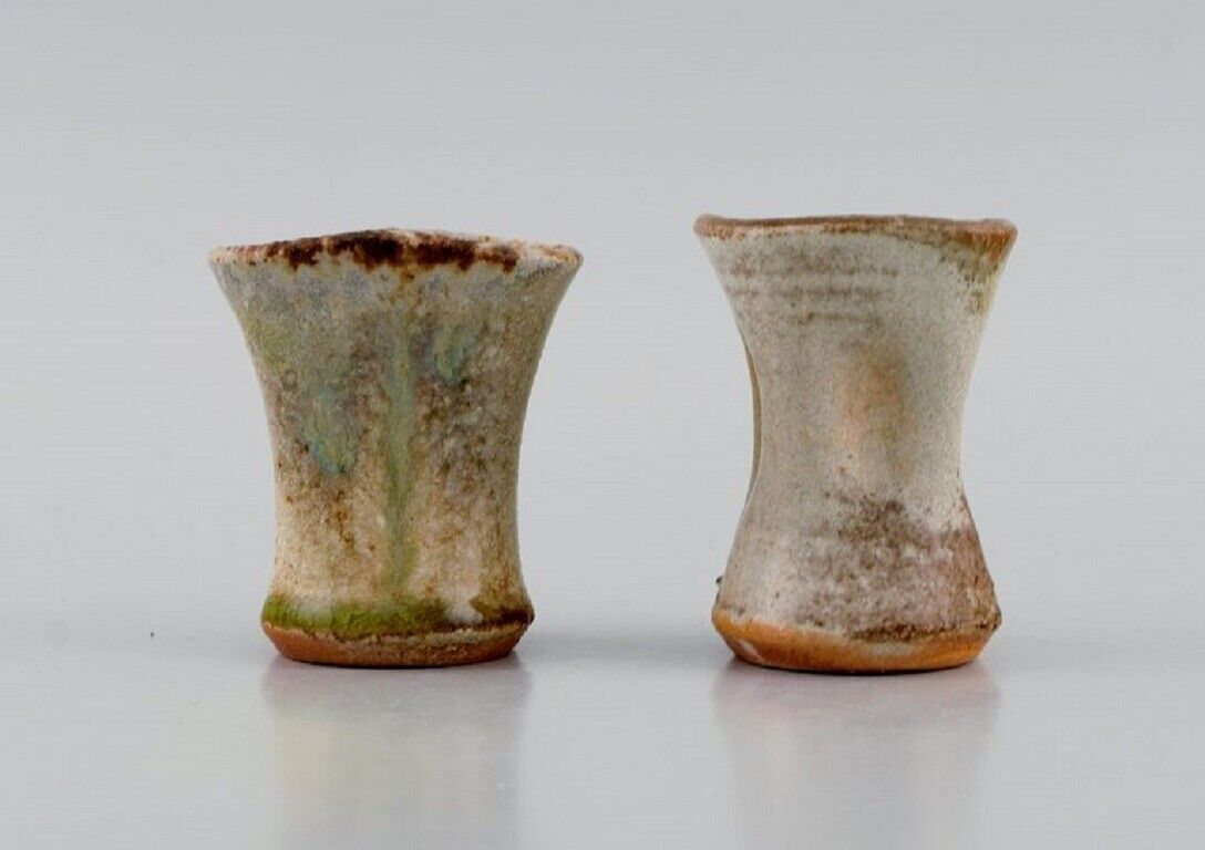 Danish studio ceramicist Three vases in glazed stoneware Late 20th C