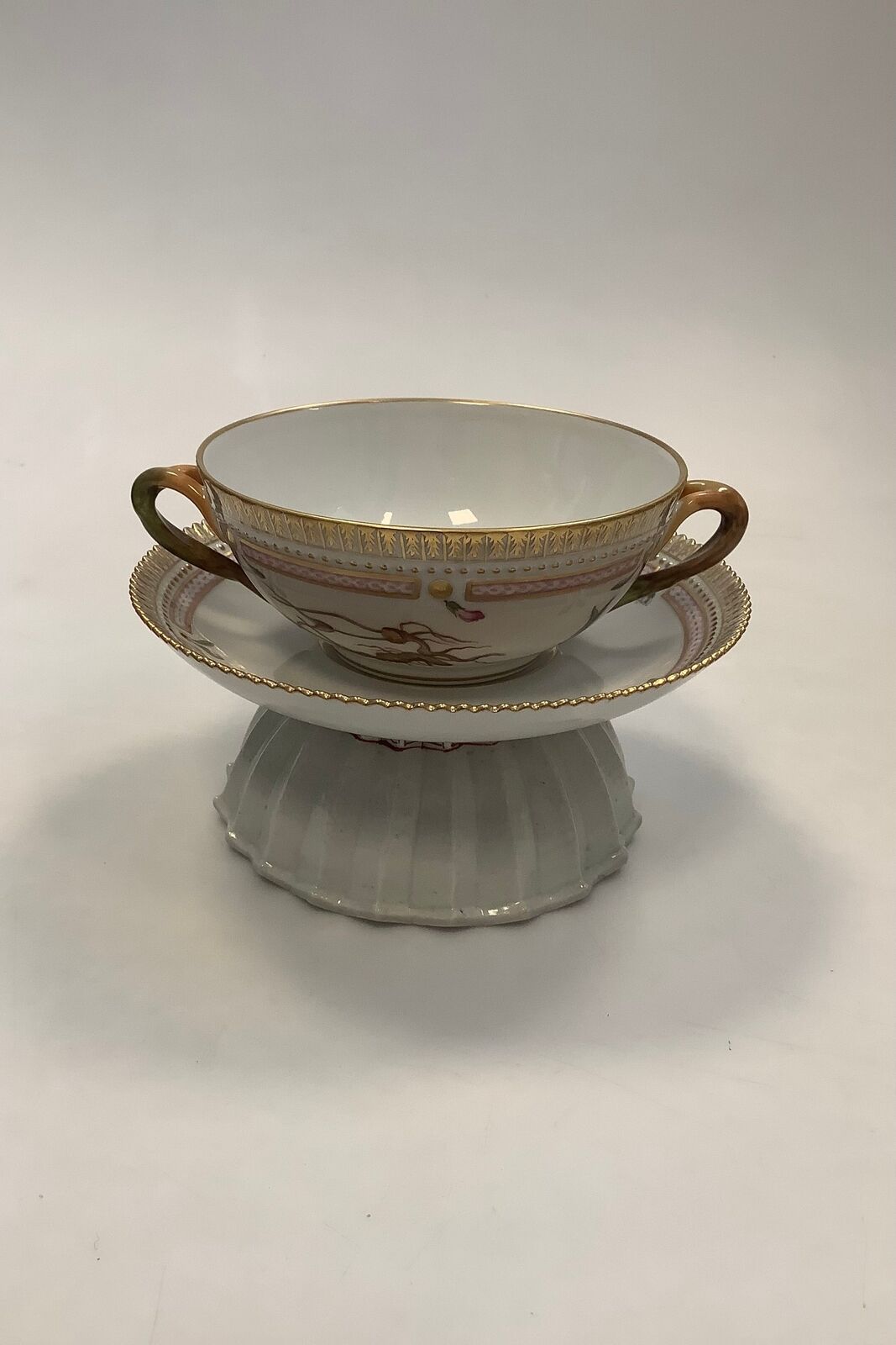 Royal Copenhagen Flora Danica Bouillon Cup with saucer No 20/3612