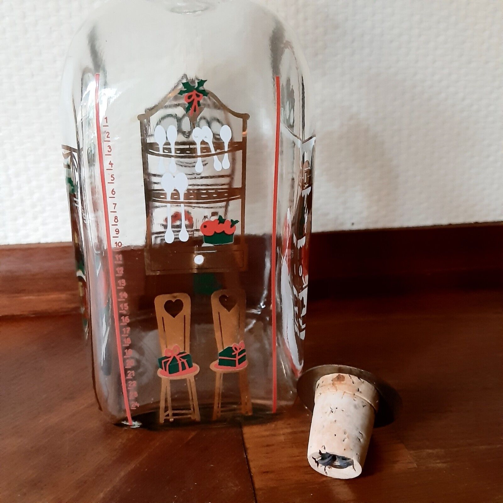 1991 Annual GOLDEN CHRISTMAS Calendar BOTTLE  HOLMEGAARD