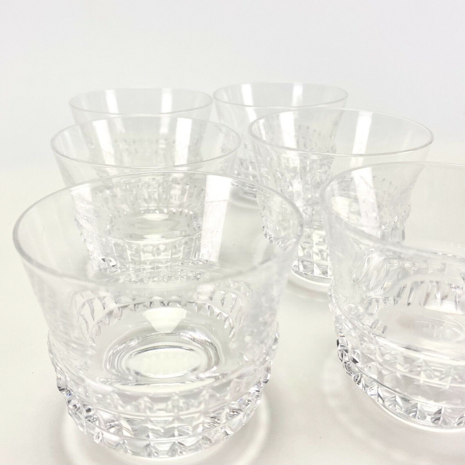 6 pc MCM Bengt Edenfalk Skruf Corona Cut Crystal Cocktail Drinks Glasses Barware