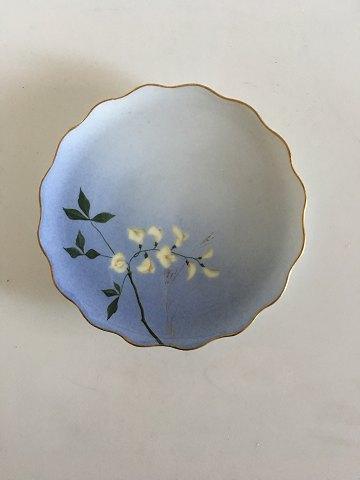 Bing  Grondahl Cake Plate with Flower decoration and Goldrim